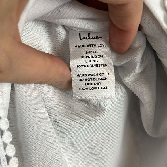 NWT Lulus Blue and White Off the Shoulder Romper - Picture 3 of 7